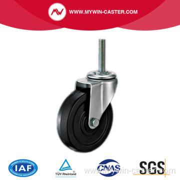 Threaded Stem Light Duty Rubber Castor